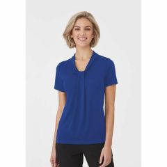 City Collection 2222 Ladies Pippa Knit Top_ Short Sleeve_ Cobalt