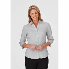 City Collection 2265 Ladies City Stretch PinFeather 3_4 Sleeve Sh