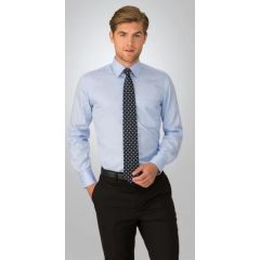 City Collection 4111LS Mens Capri Check Long Sleeve Shirt_ Blue