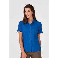 City Collection Ladies Ezylin Short Sleeve Shirt_ Ocean