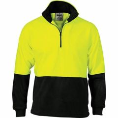 DNC 3825 1_2 Zip Polar Fleece_ Yellow_Black