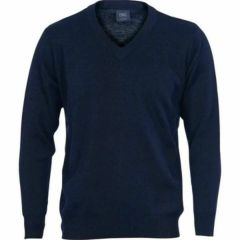 DNC 4321 Mens 50_ Wool Blend Pull Over Jumper_ Navy