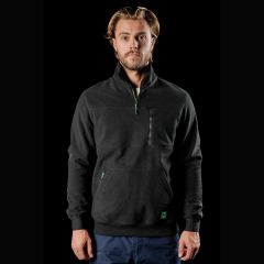 FXD WF_2 Bonded Fleece 1_4 Zip Work Jumper_ Black