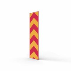 Fold Down Bollard Reflective 150 x 740mm Red_Yellow Sticker