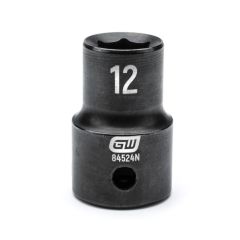 GearWrench 84524N 12mm 1_2” Drive Metric 6 Pt_ Standard Impact So