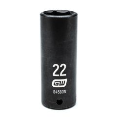 GearWrench 84580N 22mm 1_2” Drive Metric 6 Pt_ Deep Impact Socket