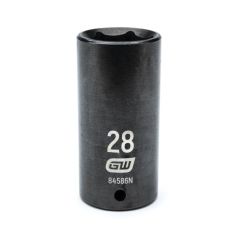 GearWrench 84586N 28mm 1_2” Drive Metric 6 Pt_ Deep Impact Socket