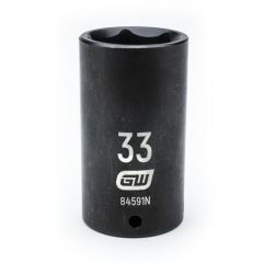 GearWrench 84591N 1_2_ Drive 6 Point Deep Impact Metric Socket 33