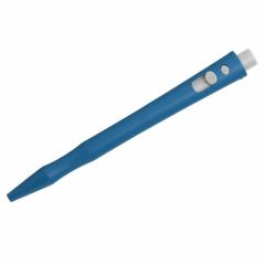 HD Metal Detect_ Retractable Pen_ BLACK Gel Ink_ Blue Housing_ Wh