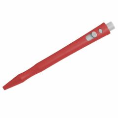 HD Metal Detect_ Retractable Pen_ BLACK Gel Ink_ Red Housing_ Whi