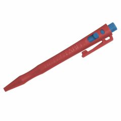 HD Metal Detect_ Retractable Pen_ BLUE Std Ink_ Red Housing_ Blue