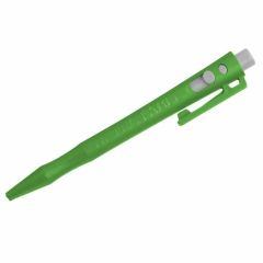 HD Metal Detect_ Retractable Pen_ GREEN Gel Ink_ Green Housing_ W