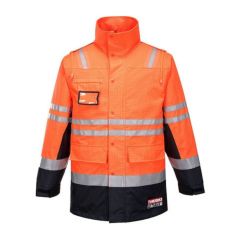 HUSKI Fire Hi Vis Flame Retardant_ Anti_Static Reflective Rain Ja