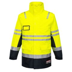 HUSKI Fire Hi Vis Flame Retardant_ Anti_Static Reflective Rain Ja