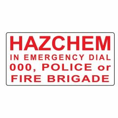 Hazchem In Emergency Dial 000