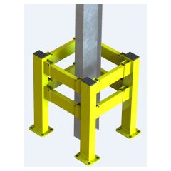 Heavy Duty Metal Column Protector Kit_ Yellow_ 620mm x 620mm x 69