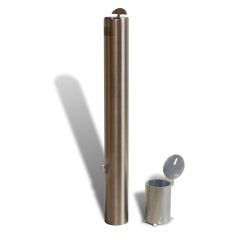 Inground Removable Bollard_ 140mm Stainless Steel Sleeve Lock