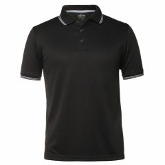 JB' Mens Jacquard Contrast Polo_ Gunmetal_White 