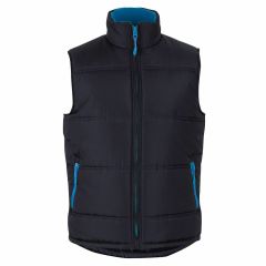 JB's 3ACV Puffer Contrast Vest_ Black_Aqua