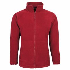 JB's Adults Full Zip Polar Fleece Jumper_ Red