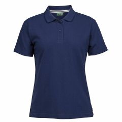 JB's C of C 100_ Ladies Cotton Pique Polo_ Short Sleeve_ Jnr Navy