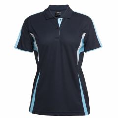 JB's Ladies Cool Polo_ Navy_Light Blue_White