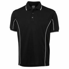 JB's Piping Polo_ Short Sleeve_ Black_White