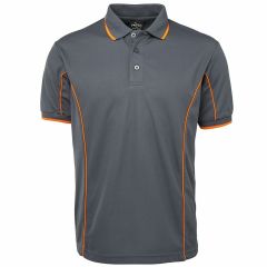 JB's Piping Polo_ Short Sleeve_ Grey_Orange