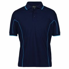 JB's Piping Polo_ Short Sleeve_ Navy_Aqua