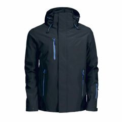 James Harvest Island block Mens Waterproof Shell Jacket Navy