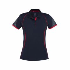 Ladies Biz Collection P405LS Bizcool Razor Polo_ Navy_Red