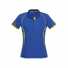 Ladies Biz Collection P405LS Bizcool Razor Polo_ Royal_Gold