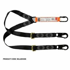 Linq Adjustable Double Leg Lanyard 2m_ 1 x Screw Gate Karabiner_ 