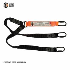 Linq Elasticated Double Leg Lanyard 1_8m_ 3 x Double Action Karab