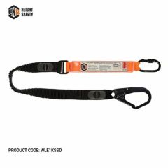 Linq Elasticated Single Leg Lanyard 1_8m_ 1 x Screw Gate Karabine