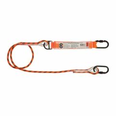 Linq Single Leg Rope Lanyard_ 2m_ 2 x Screw Gate Karabiners