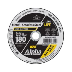 Max Abrase Kestrel Silver Series Cutting Discs_ 180 x 2_0mm