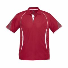 Mens Biz Collection P405MS Bizcool Razor Polo_ Red_White