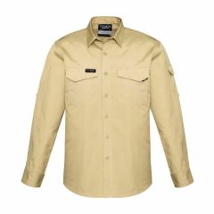 Mens Rugged Cooling Mens L_S Shirt Khaki