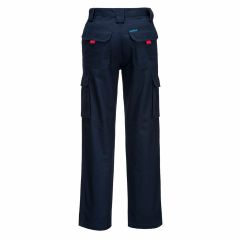 Portwest Flame Retardant Cotton Drill Cargo Pants_ Navy