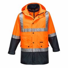 Portwest HiVis 4in1 Jacket_ Orange_Navy