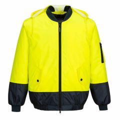 Portwest Hi Vis Bomber Jacket_ Yellow_Navy