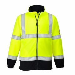 Portwest Hi Vis Flame Resistant_Anti Static Fleece_ Full Zip_ Yel