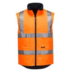 Portwest Hi Vis Waterproof Reversible Vest_ Orange_Navy