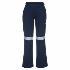 Portwest LADIES REFLECTIVE Cotton drill pants w_Cargo Pockets