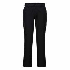 Portwest Stretch Slim Combat Pants_ Black