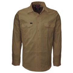 Ritemate Cotton Drill Shirt_ Long Sleeve_ Khaki