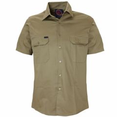 Ritemate Cotton Drill Shirt_ Short Sleeve_ Khaki