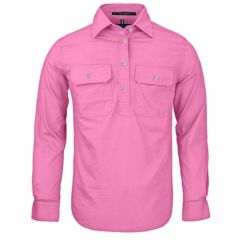 Ritemate Ladies Pilbara Shirt _ Closed Front Light Weight_ Blush