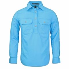 Ritemate Ladies Pilbara Shirt _ Closed Front Light Weight_ Cornfl